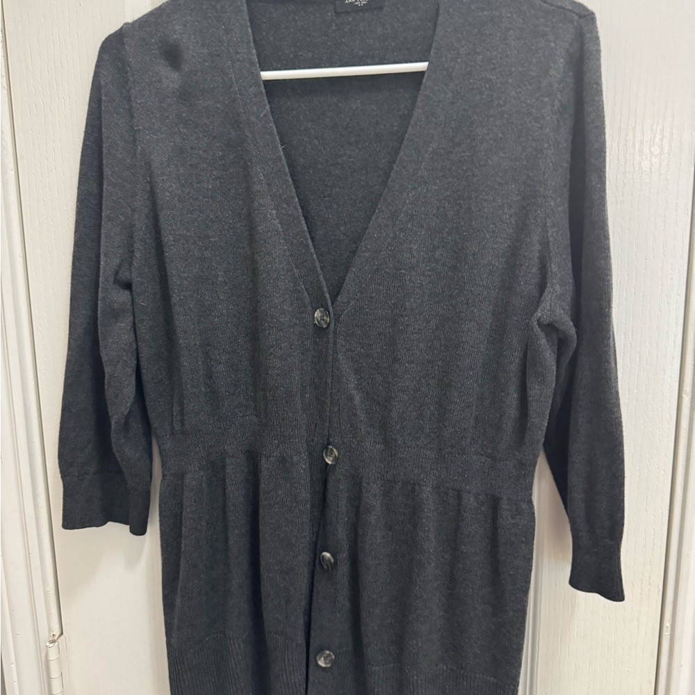 Ann Taylor Charcoal Knit Sweater